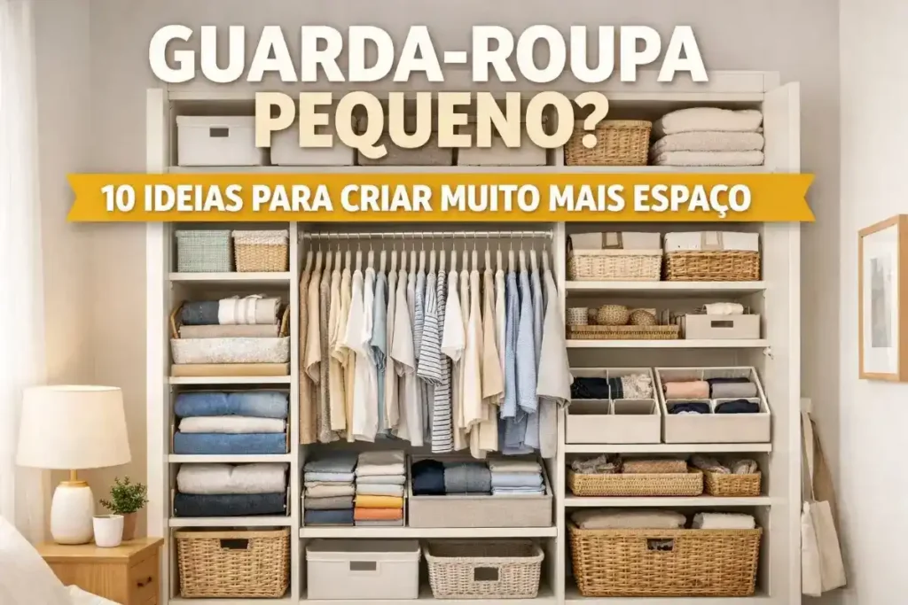 Como organizar guarda-roupa pequeno sem falta de espaço