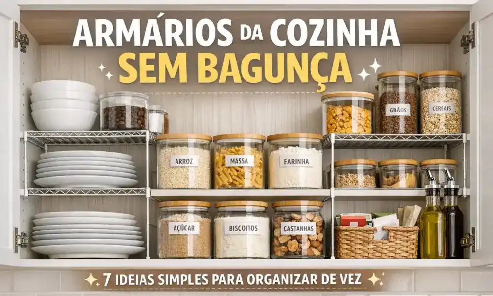 Como organizar os armários da cozinha de forma prática