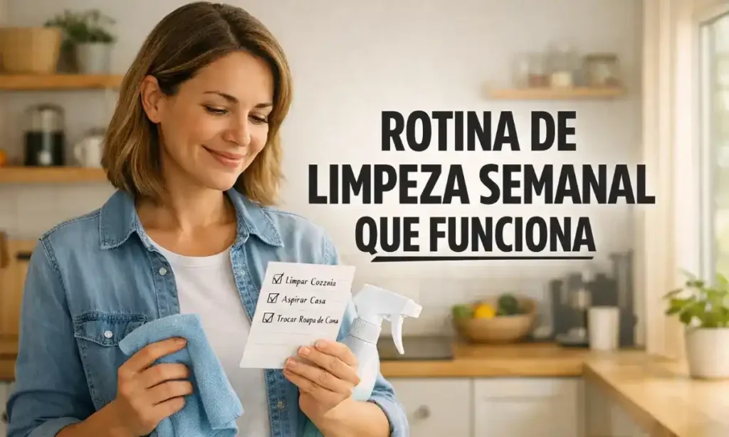 Rotina de limpeza semanal que mantém tudo em ordem