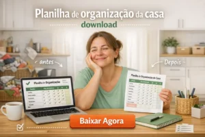 Planilha de organização da casa pronta para download