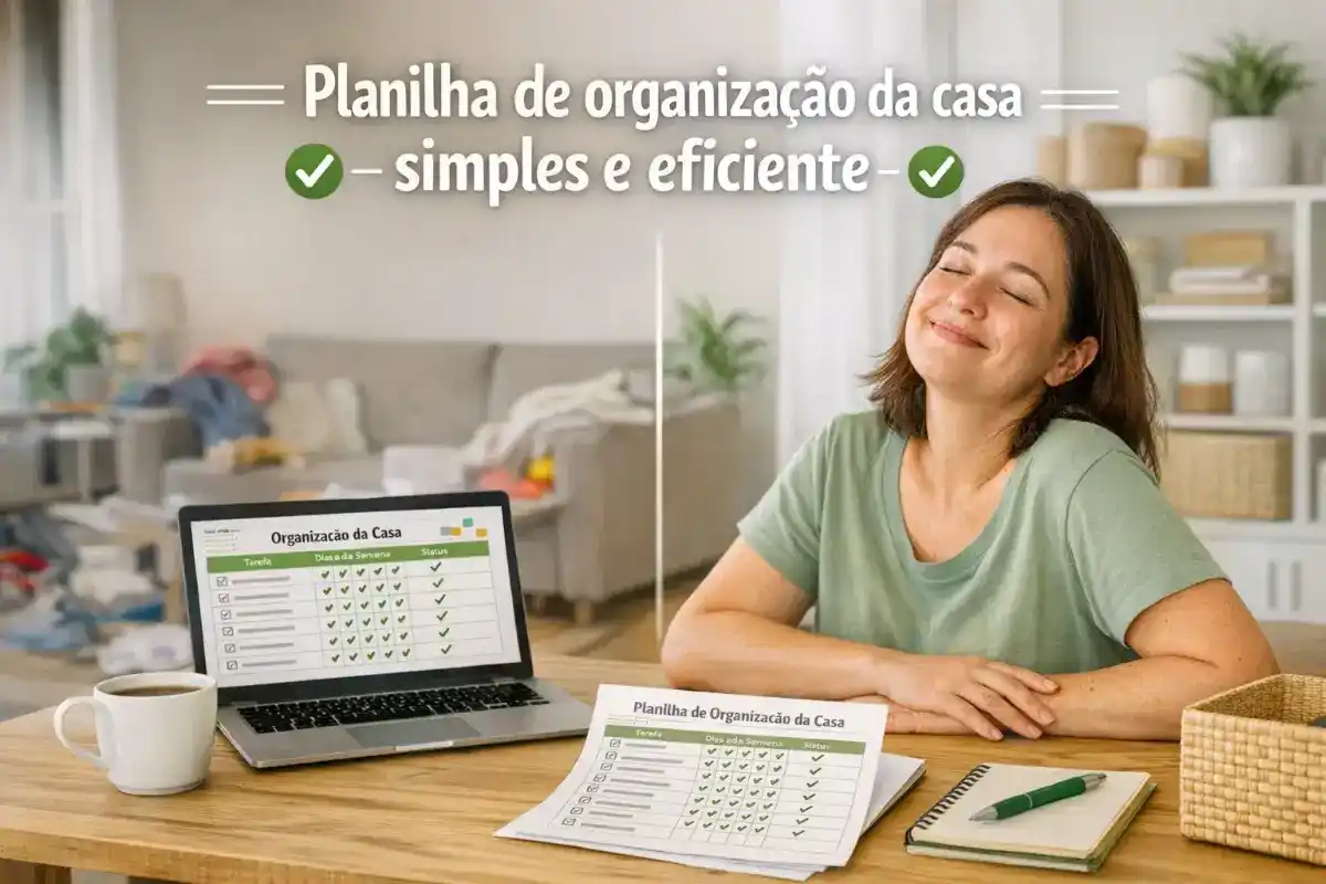 Planilha de organização da casa simples e eficiente