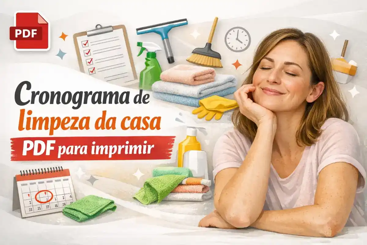 Cronograma de limpeza da casa PDF para imprimir