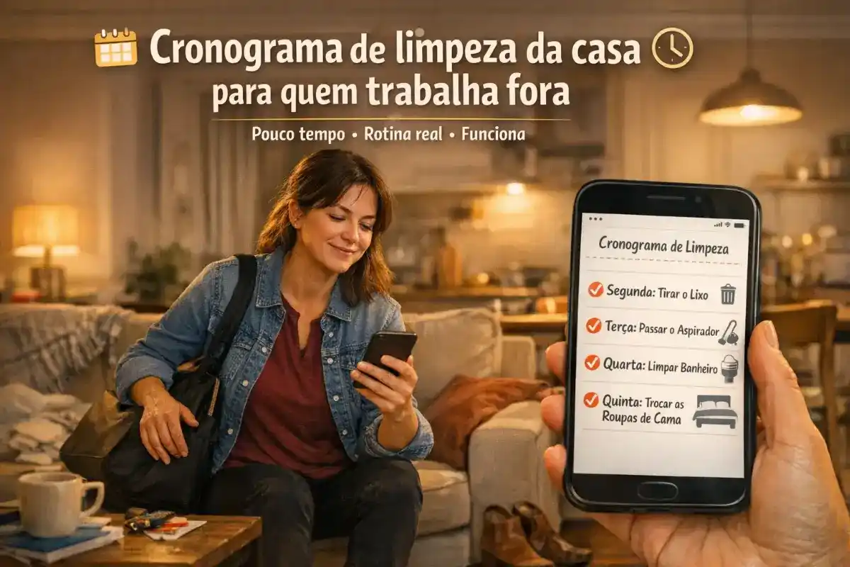 Cronograma de limpeza da casa para quem trabalha fora