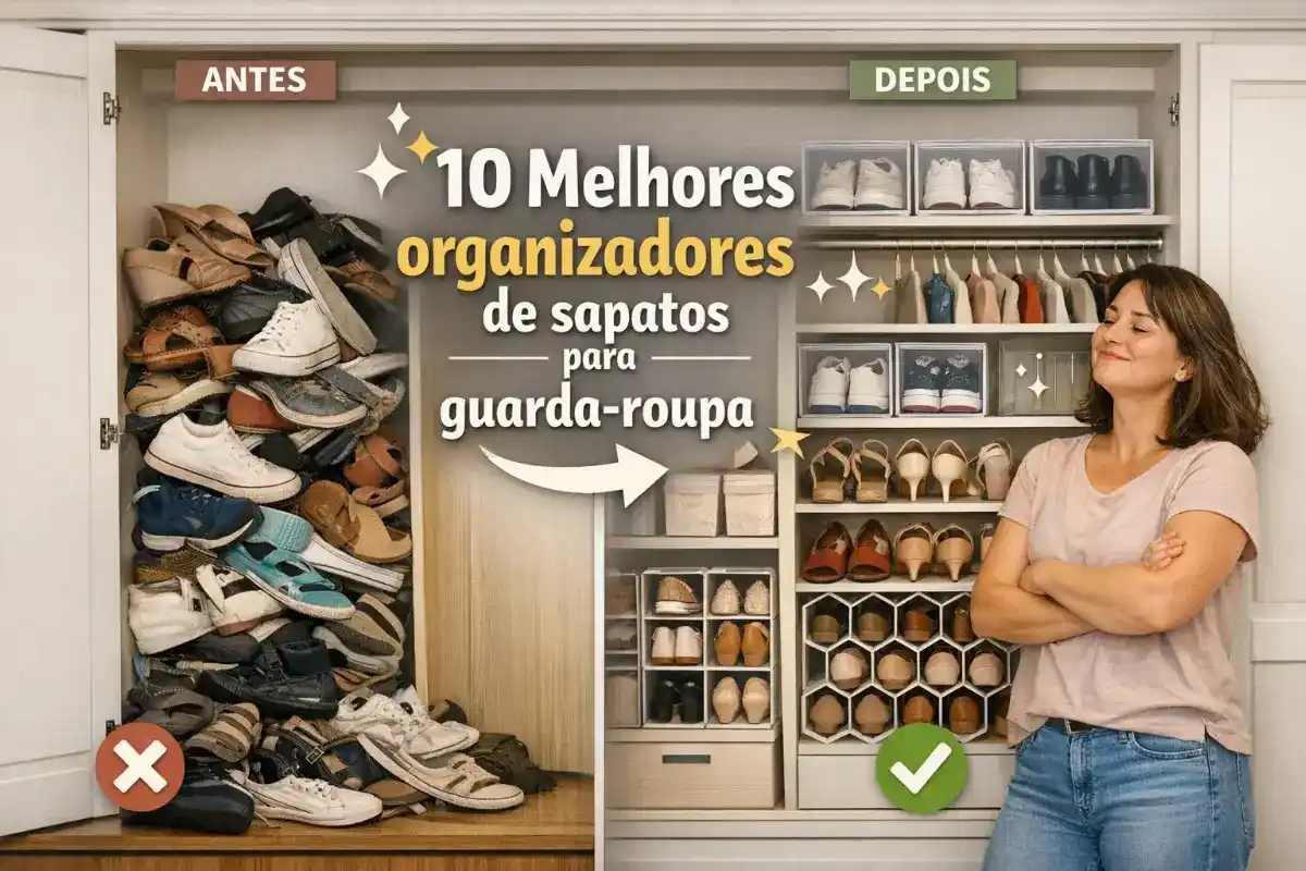 10 Melhores organizadores de sapatos para guarda-roupa