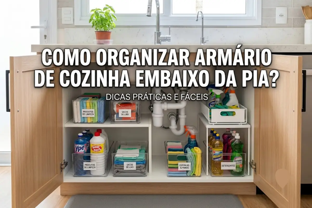 Como organizar armário de cozinha embaixo da pia?
